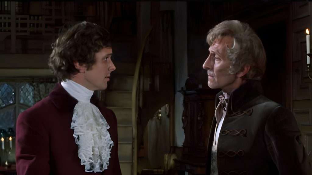 Ian Ogilivie and Peter Cushing in And Now the Screaming Starts!