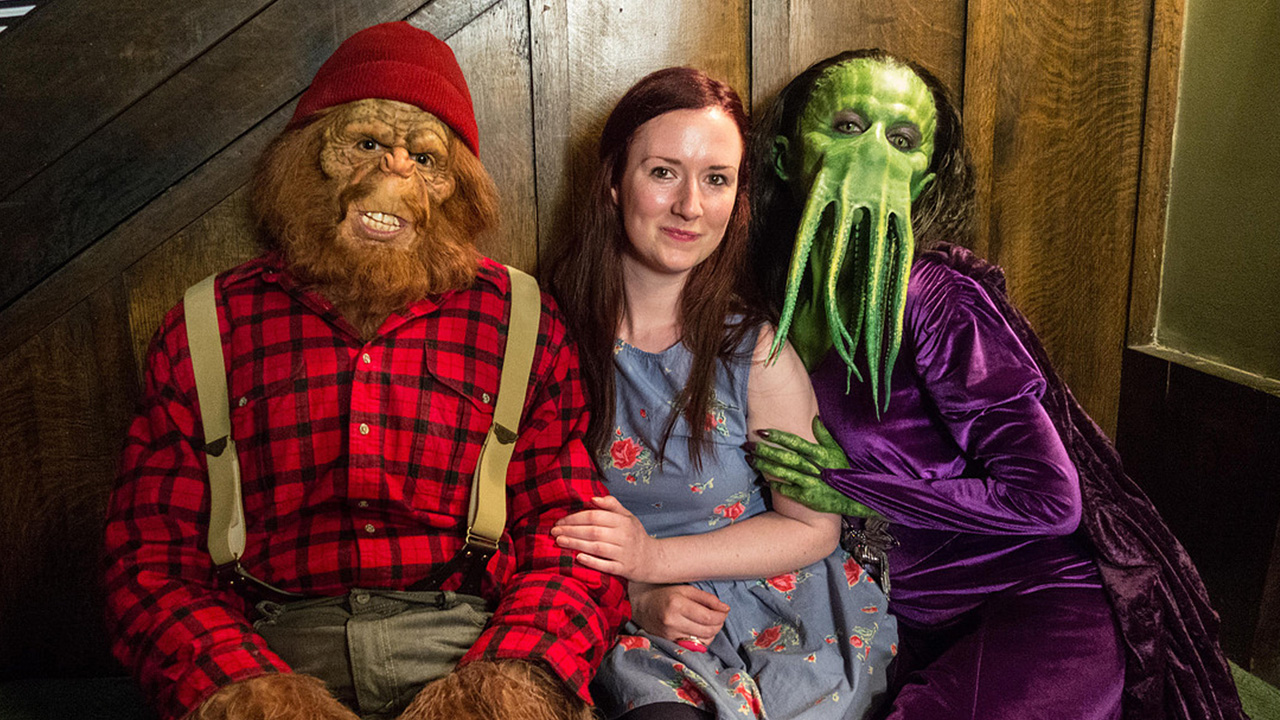 Sarah Daly on set Kids vs Monsters