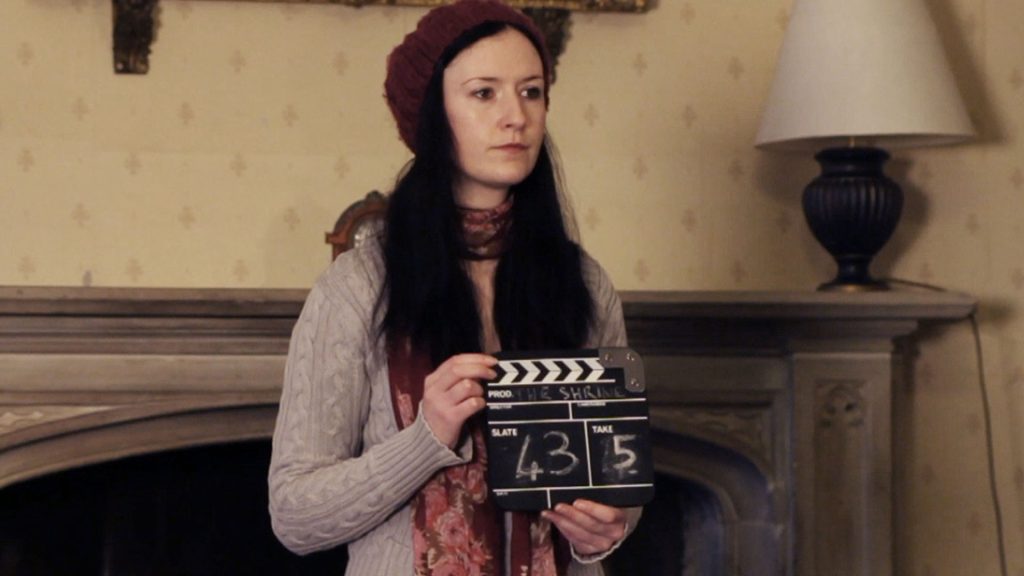 Sarah Daly on set in Lord of Tears